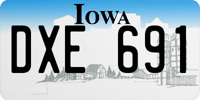 IA license plate DXE691