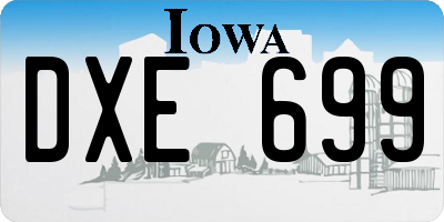 IA license plate DXE699