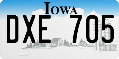 IA license plate DXE705