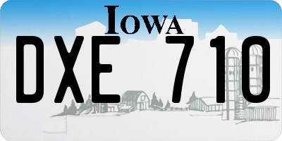 IA license plate DXE710