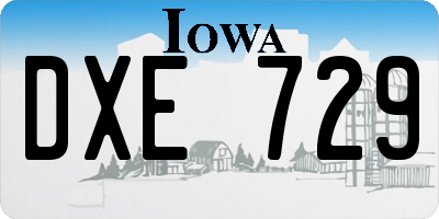 IA license plate DXE729