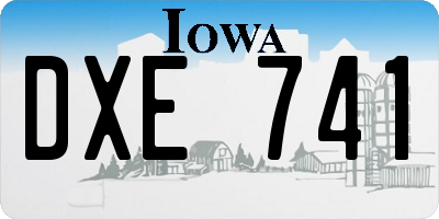 IA license plate DXE741