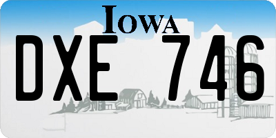 IA license plate DXE746