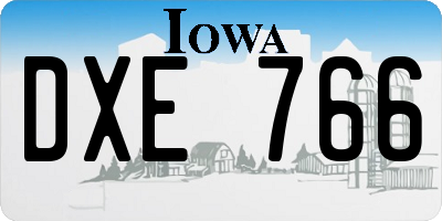 IA license plate DXE766