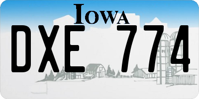 IA license plate DXE774