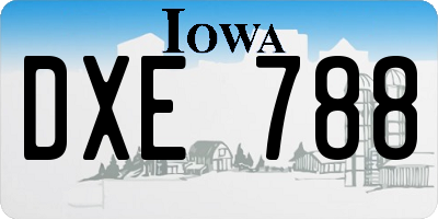 IA license plate DXE788