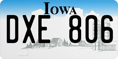 IA license plate DXE806