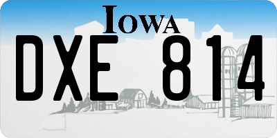 IA license plate DXE814
