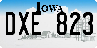IA license plate DXE823