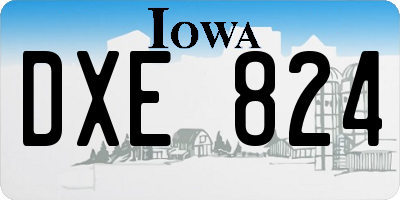 IA license plate DXE824