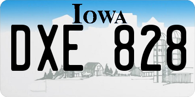 IA license plate DXE828