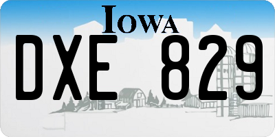 IA license plate DXE829