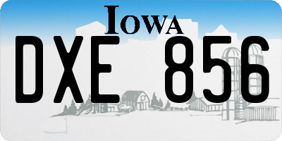 IA license plate DXE856