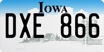 IA license plate DXE866