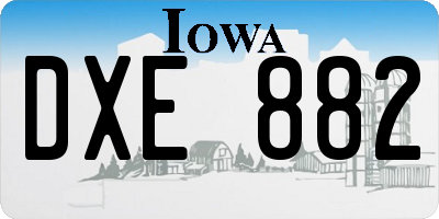 IA license plate DXE882