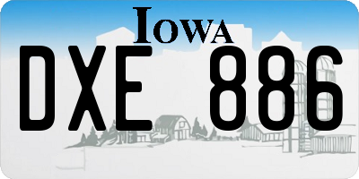 IA license plate DXE886