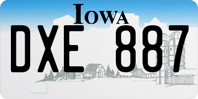 IA license plate DXE887