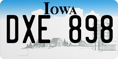 IA license plate DXE898