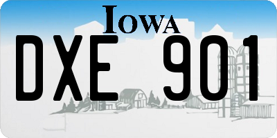 IA license plate DXE901