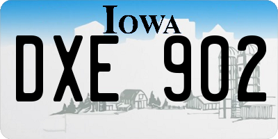 IA license plate DXE902