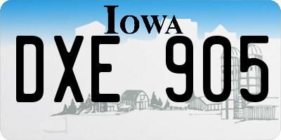 IA license plate DXE905