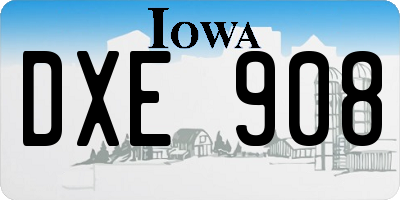 IA license plate DXE908