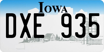 IA license plate DXE935