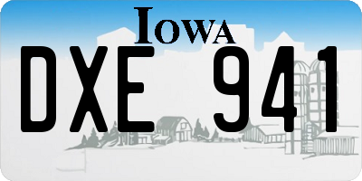 IA license plate DXE941