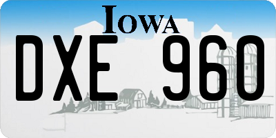 IA license plate DXE960