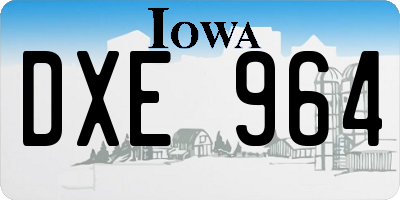 IA license plate DXE964