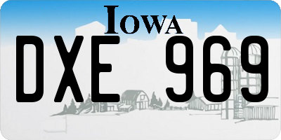 IA license plate DXE969