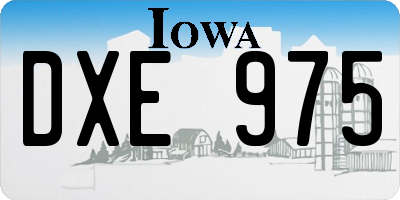 IA license plate DXE975