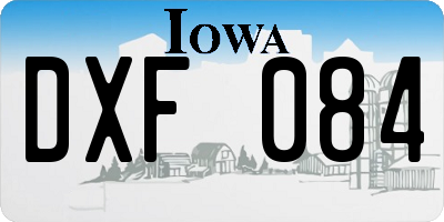 IA license plate DXF084