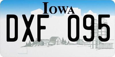 IA license plate DXF095