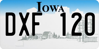 IA license plate DXF120