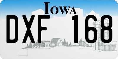 IA license plate DXF168