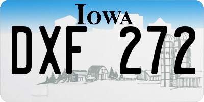 IA license plate DXF272