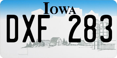 IA license plate DXF283