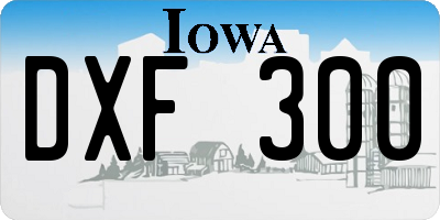 IA license plate DXF300