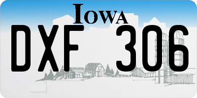 IA license plate DXF306