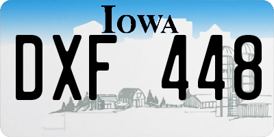 IA license plate DXF448