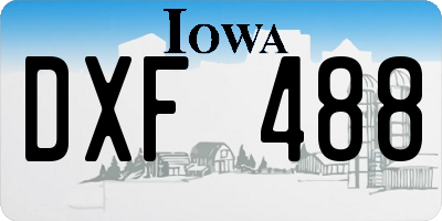IA license plate DXF488