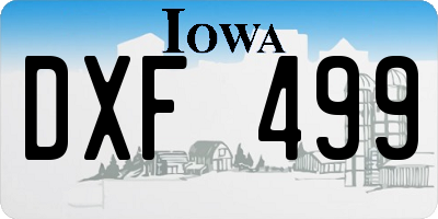 IA license plate DXF499