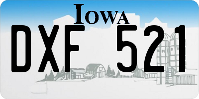 IA license plate DXF521