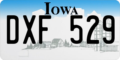 IA license plate DXF529