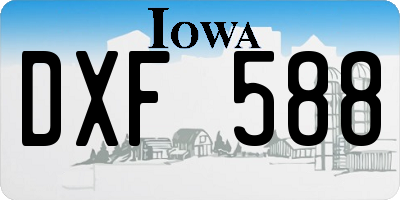 IA license plate DXF588