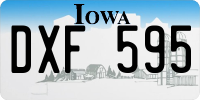 IA license plate DXF595
