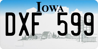 IA license plate DXF599