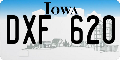 IA license plate DXF620