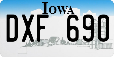 IA license plate DXF690